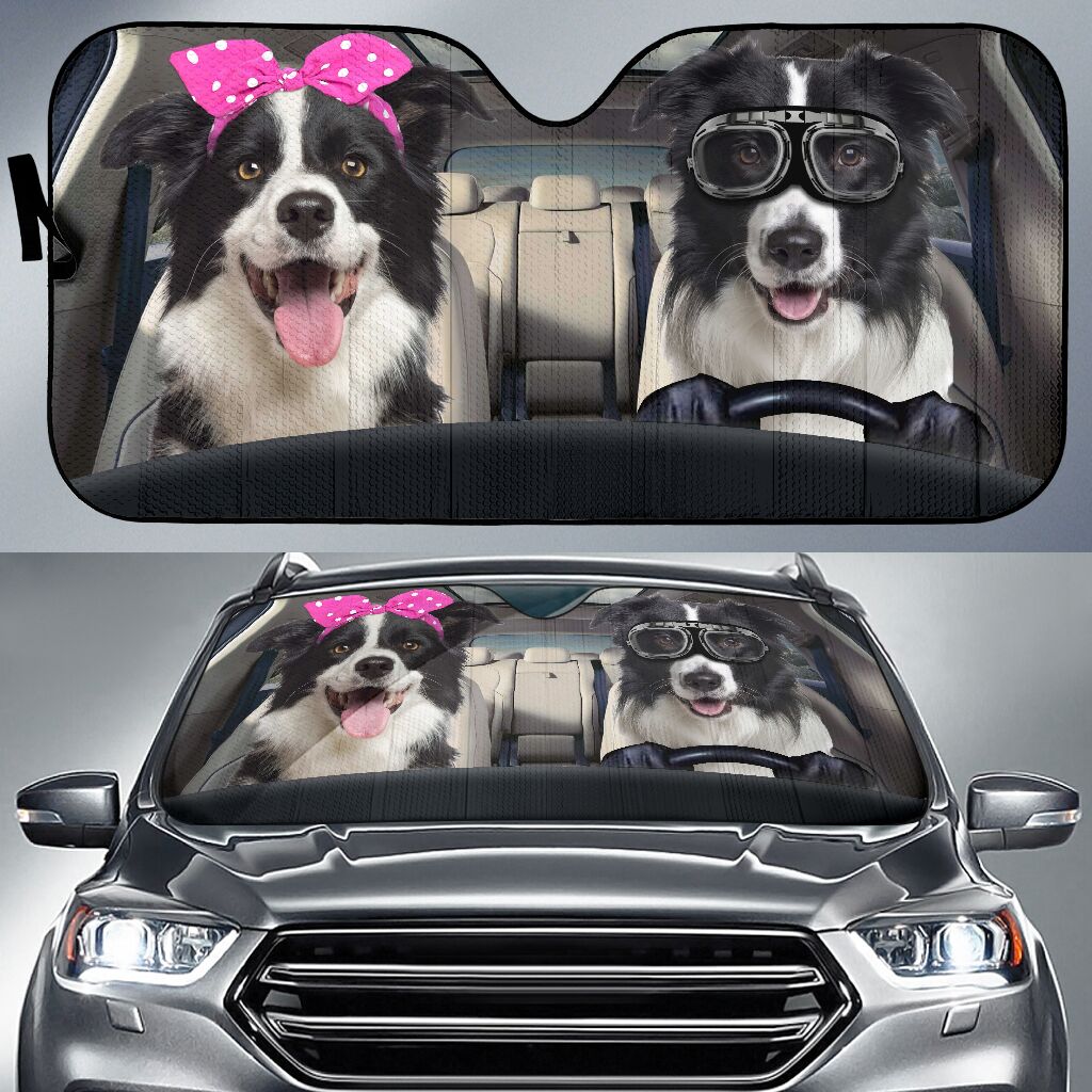 Border Collie Driver Car Auto Sun Shade Border Collie Driver Car Auto Sun Shade