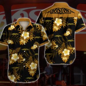 Boston Band Hawaiian Shirt Summer Button Up