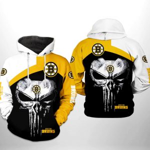 Boston Bruins NHL Skull Punisher 3D Printed Hoodie/Zipper Hoodie