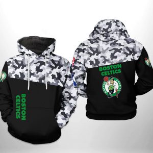 Boston Celtics NBA Camo Veteran Team 3D Printed Hoodie/Zipper Hoodie