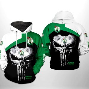 Boston Celtics NBA Skull Punisher Team 3D Printed Hoodie/Zipper Hoodie