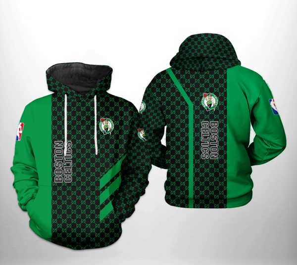 Boston Celtics NBA Team Pattern Mix 3D Printed Hoodie/Zipper Hoodie