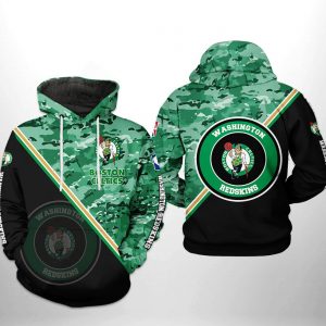 Boston Celtics NBA US Camo 3D Printed Hoodie/Zipper Hoodie