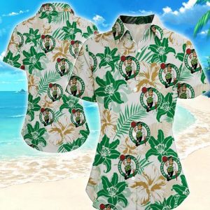 Boston Celtics Women Hawaiian Shirt Summer Button Up