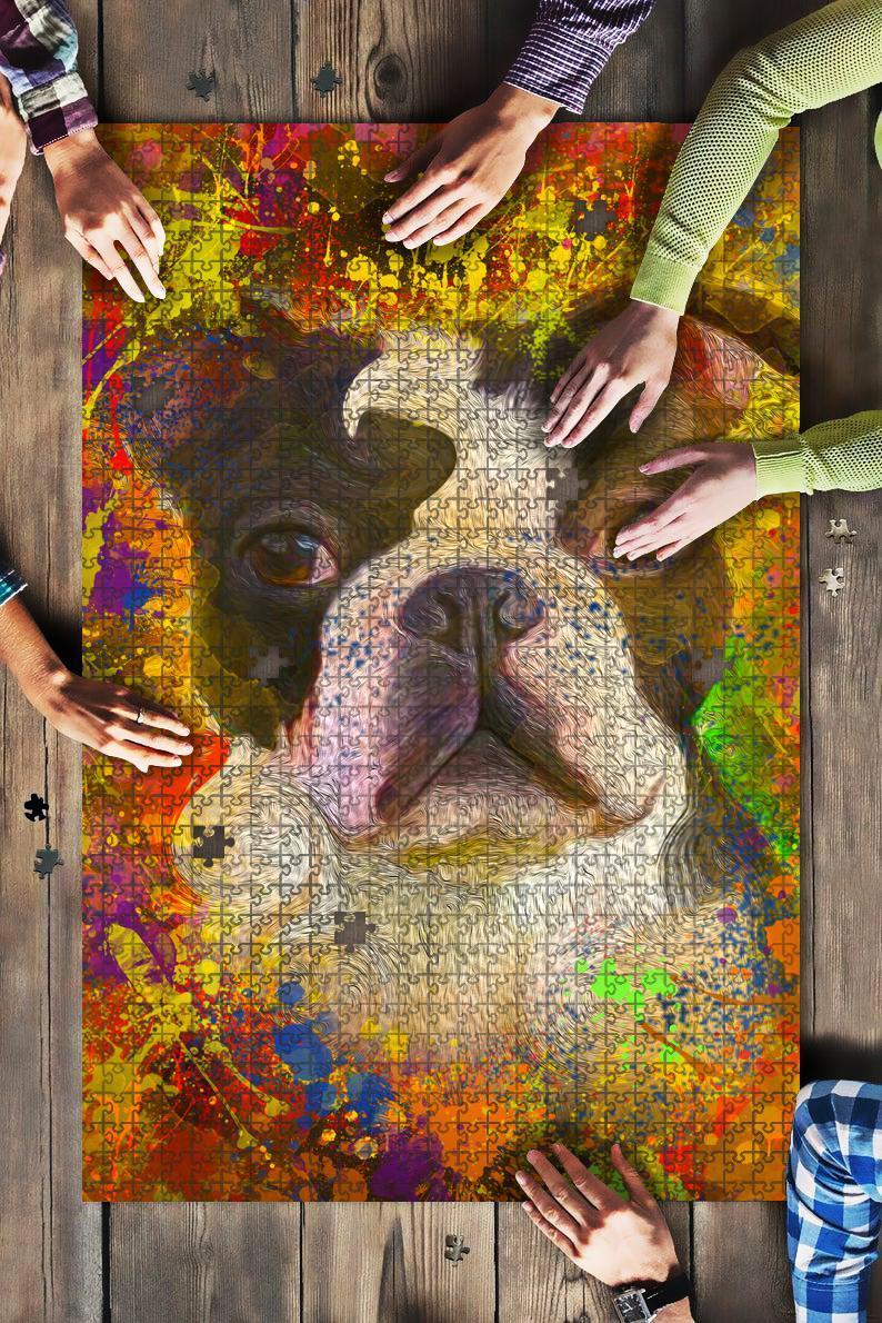 Boston Terrier Dog Colorful S Jigsaw Puzzle Set Boston Terrier Dog Colorful S Jigsaw Puzzle Set