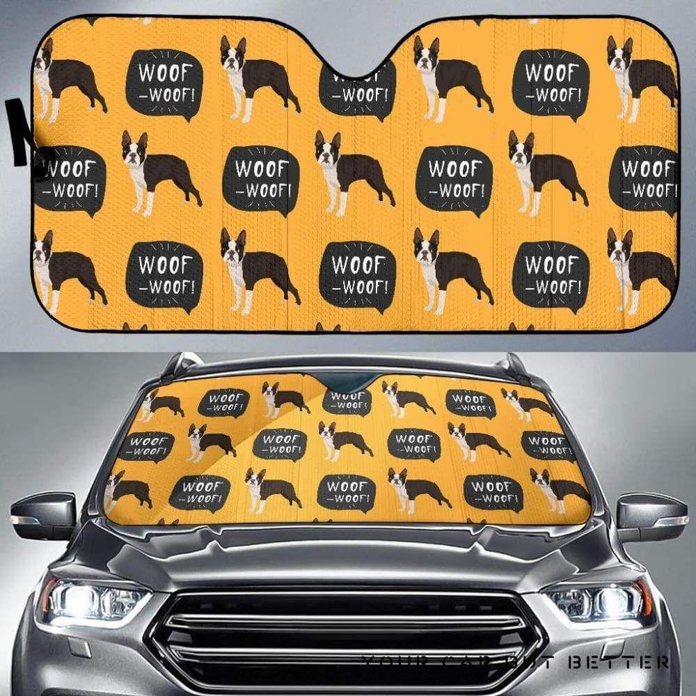 Boston Terrier Pattern Car Auto Sun Shade Boston Terrier Pattern Car Auto Sun Shade