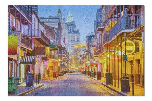 Bourbon Street At Night Jigsaw Puzzle Set