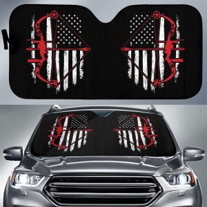 Bow Hunter Flag Car Auto Sun Shade