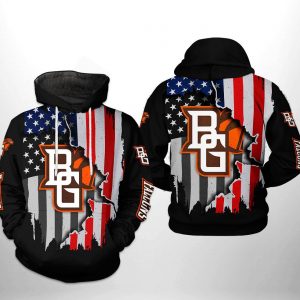 Bowling Green Falcons NCAA US Flag 3D Printed Hoodie/Zipper Hoodie