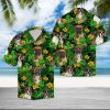Boxer Tropical Wild Flower Hawaiian Shirt Summer Button Up