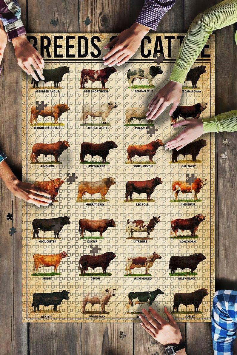 Breeds Of Cattle S Jigsaw Puzzle Set Breeds Of Cattle S Jigsaw Puzzle Set