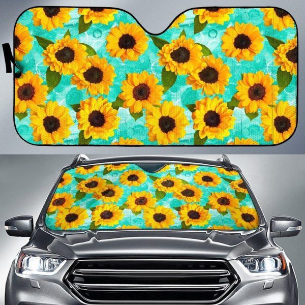 Bright Sunflower Car Auto Sun Shade