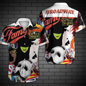 Broadway Hawaiian Shirt Summer Button Up