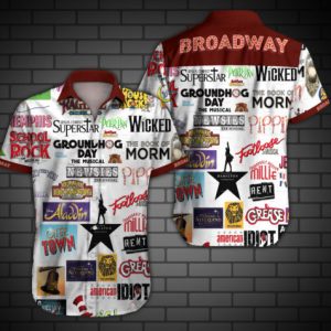 Broadway Hawaiian Shirt Summer Button Up