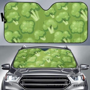 Broccoli Pattern Green Car Auto Sun Shade