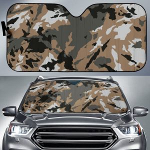 Brown And Black Camouflage Car Auto Sun Shade