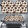 Brown And White Cow Car Auto Sun Shade