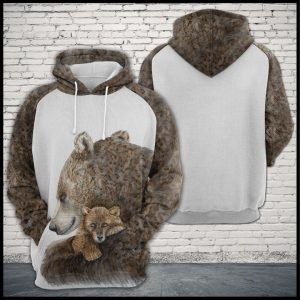 Brown Bear Family 3D Printed Hoodie/Zipper Hoodie