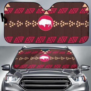Brown Bison Native American Car Auto Sun Shade
