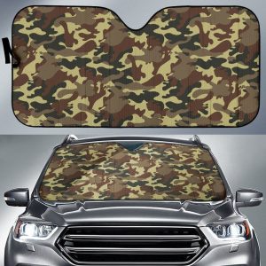 Brown Camouflage Car Auto Sun Shade