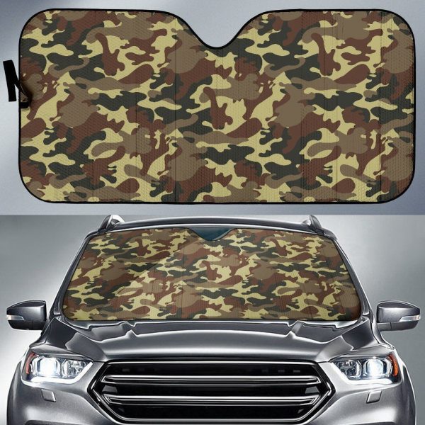 Brown Camouflage Car Auto Sun Shade