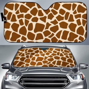 Brown Giraffe Car Auto Sun Shade