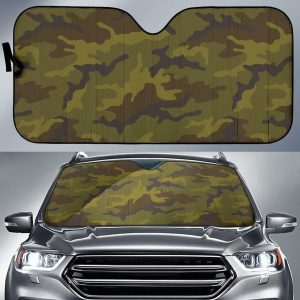 Brown Green Camouflage Car Auto Sun Shade