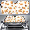 Brown Pomeranian Pattern Car Auto Sun Shade