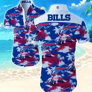 Buffalo Bills Coconut Tree Hawaiian Shirt Summer Button Up