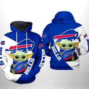 Buffalo Bills NFL Baby Yoda Team 3D Printed Hoodie/Zipper Hoodie