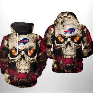 Buffalo Bills NFL Skull Team 3D Printed Hoodie/Zipper Hoodie