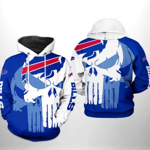 Buffalo Bills NFL Team Skull 3D Printed Hoodie/Zipper Hoodie