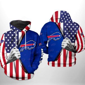 Buffalo Bills NFL US Flag Team 3D Printed Hoodie/Zipper Hoodie