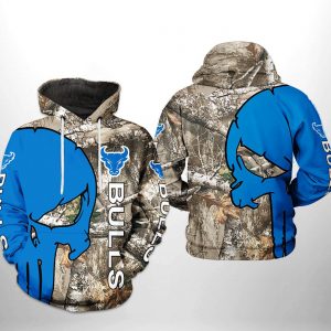 Buffalo Bulls NCAA Camo Veteran Hunting 3D Printed Hoodie/Zipper Hoodie