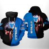 Buffalo Bulls NCAA US Flag Skull 3D Printed Hoodie/Zipper Hoodie