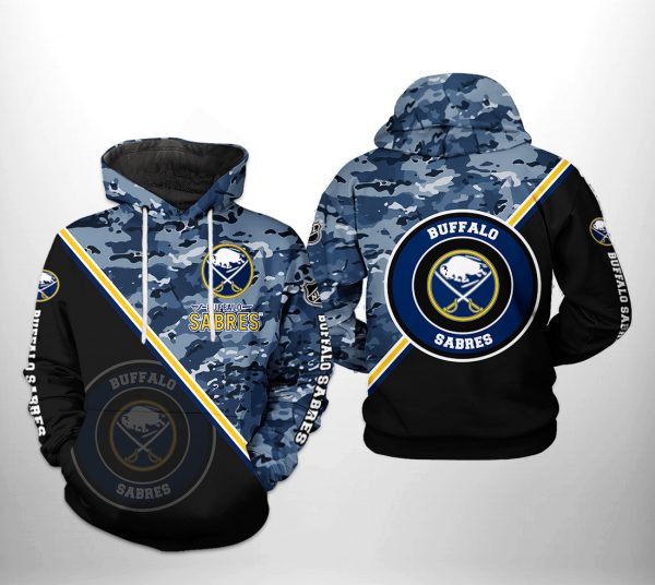 Buffalo Sabres NHL Camo Team 3D Printed Hoodie/Zipper Hoodie