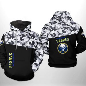 Buffalo Sabres NHL Camo Veteran 3D Printed Hoodie/Zipper Hoodie