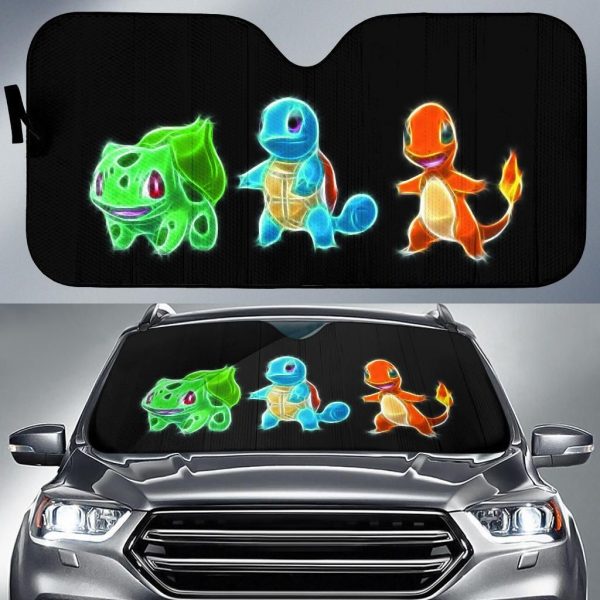 Bulbasaur Charmander Squirtle Pokemon Car Auto Sun Shade