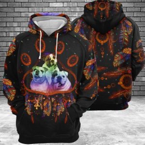 Bulldog Dreamcatcher 3D Printed Hoodie/Zipper Hoodie