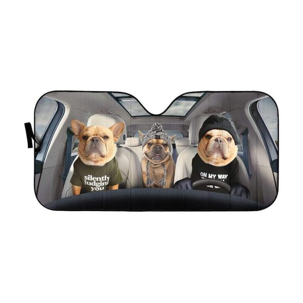 Bulldog Family Car Auto Sun Shade