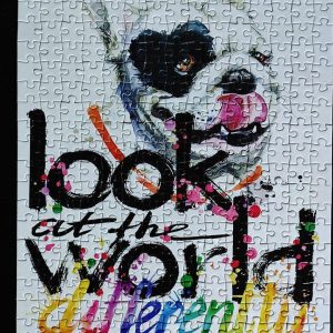 Bulldog Look At The World Differently ? Jigsaw Puzzle Set