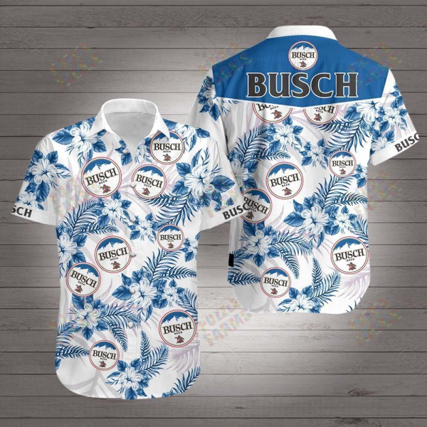 Busch Beer 3d Hawaiian Shirt Summer Button Up
