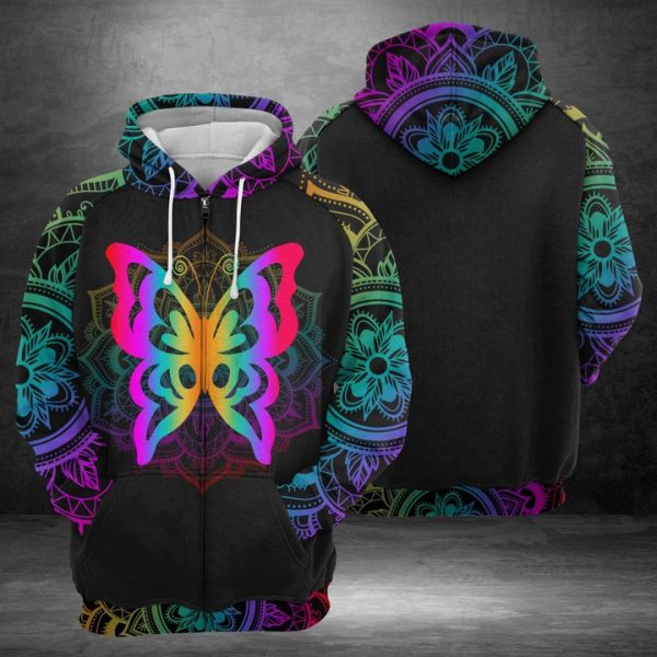 Butterfly 3D Printed Hoodie/Zipper Hoodie