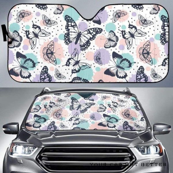 Butterfly Pattern Car Auto Sun Shade