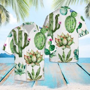 Cactus Group Hawaiian Shirt Summer Button Up