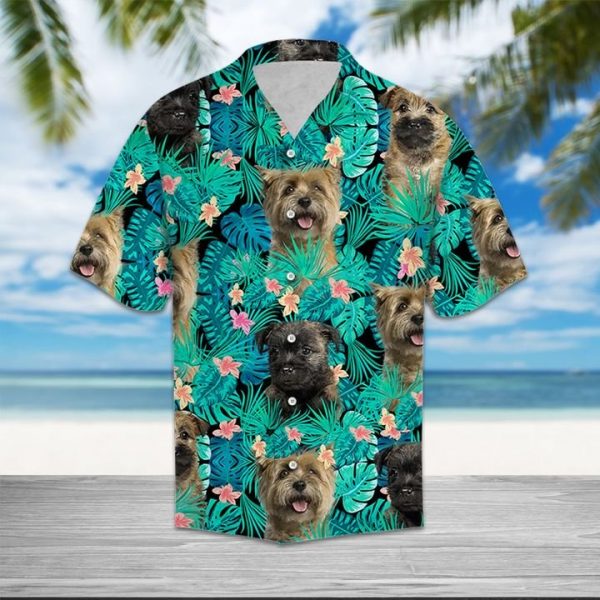 Cairn Terrier Tropical Hawaiian Shirt Summer Button Up