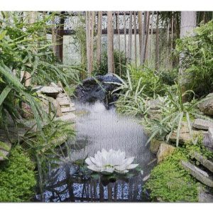 Calm Stream & Lotus Flower Jigsaw Puzzle Set