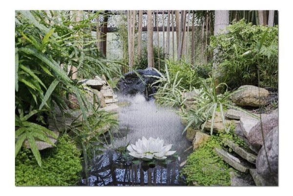 Calm Stream & Lotus Flower Jigsaw Puzzle Set