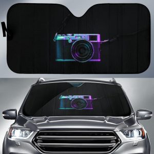 Camera Lens Vintage in dark theme Car Auto Sun Shade