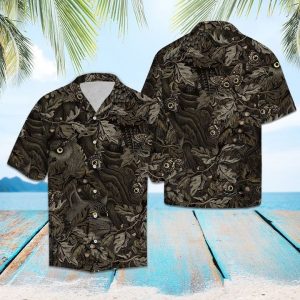 Camouflage Owl Butterfly Hawaiian Shirt Summer Button Up